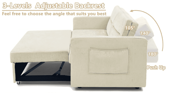 3-Levels adjustable backrest